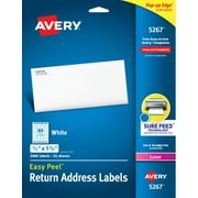 Avery Easy Peel Return Address Labels, 1/2"x1-3/4" 2,000 Labels 5267