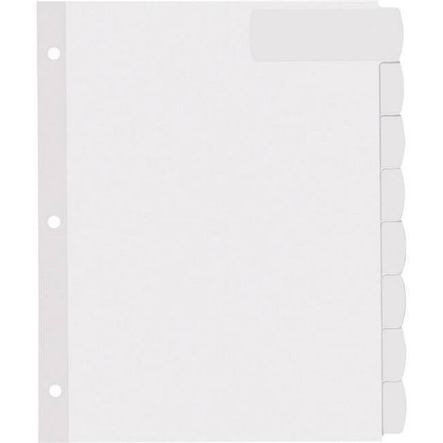 Avery  Easy Peel Tab Divider 8 Tab & Large, White - Pack of 20
