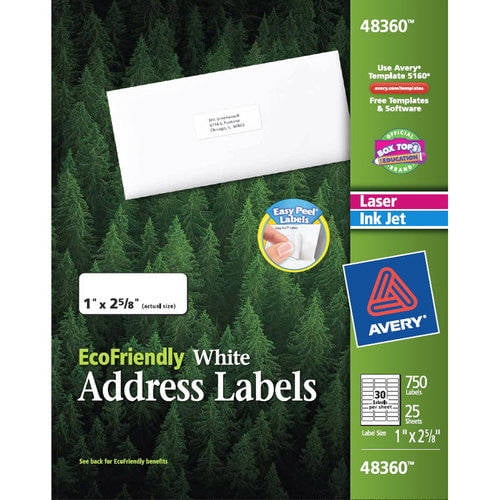 Avery Eco White Shipping Label 750ct