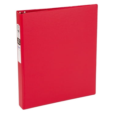Avery Economy 3 Ring Binder, 1" Round Rings, 1 Red Binder (03310)
