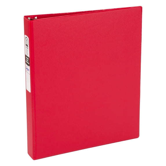 Avery Standard Binder, 1" Round Rings, Red Binder (03310)