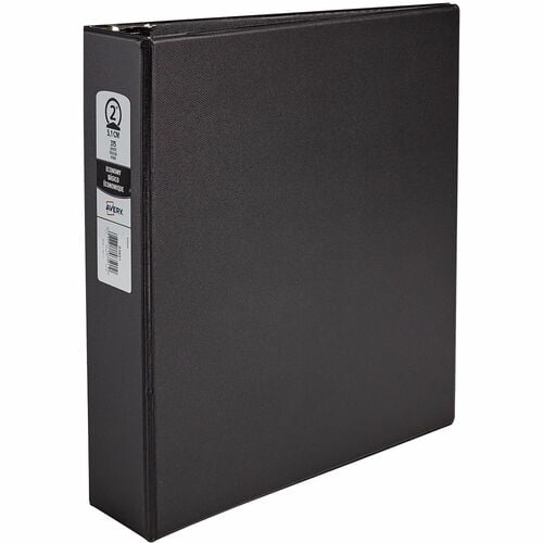 Avery® Economy Binder, 2" Binder Capacity, Letter, 8 1/2" x 11" Sheet Size, 375 Sheet Capacity, Fastener: Round Ring, Pocket: 2, Internal, Vinyl (03531) | 2-Pack (2 Total)