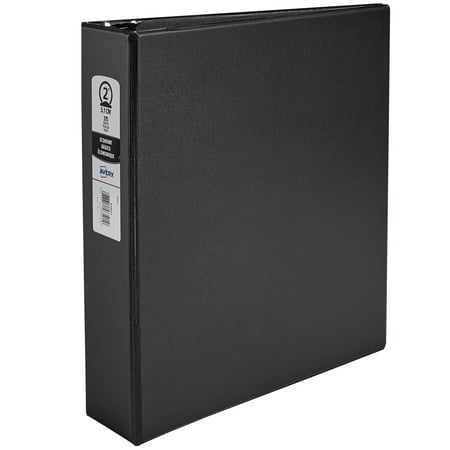 Avery Economy Binder, 2" Round Rings, 375-Sheet Capacity, Black (03501)