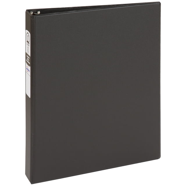 Avery Mini Durable 3 Ring Binder with Round Rings, 2 Storage Capacity & Address Book Holder, Color: Black Avery Mini Durable 3 Ring Binder with Round Rings, 2 Storage Capacity & Address Book Holder, Color: Black