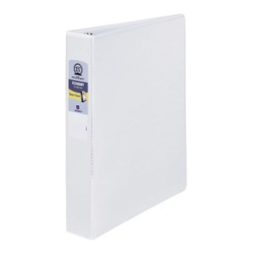 Avery Economy View 3 Ring Binder, 1.5" Round Rings, 1 White Binder 1 1/