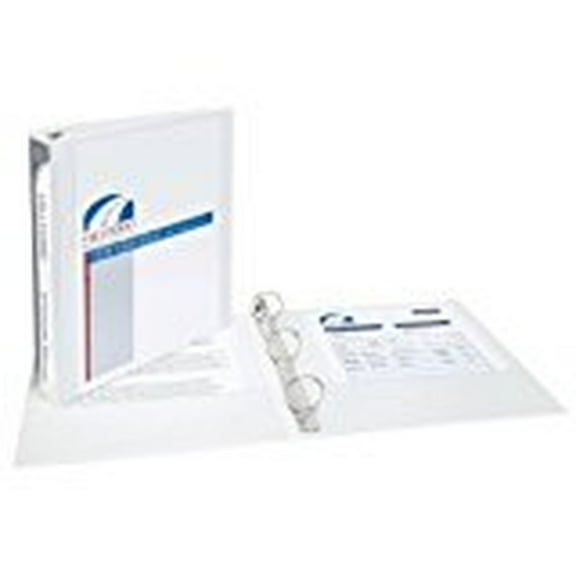 Avery Economy View 3 Ring Binder, 1.5" Round Rings, 1 White Binder (Pack of 12)