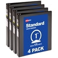 thumbnail image 1 of Avery Economy View 3 Ring Binders, 1" Round Rings, 4 Black Binders, 1 of 8