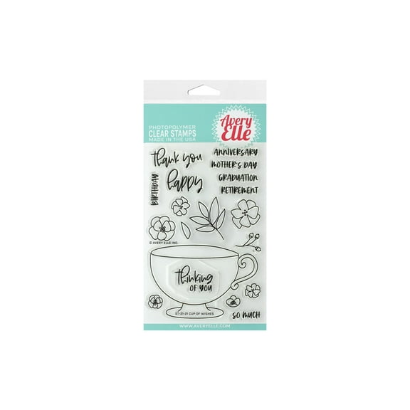 Avery Elle Clear Stamp Cup Of Wishes