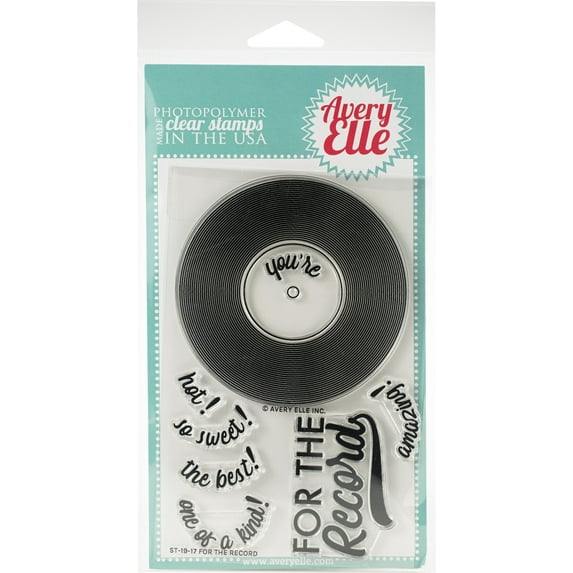 Avery Elle Clear Stamp Set 4"X6"-For The Record