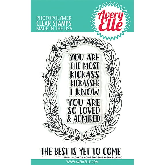 Avery Elle Clear Stamp Set 4"X6"-Loved & Admired