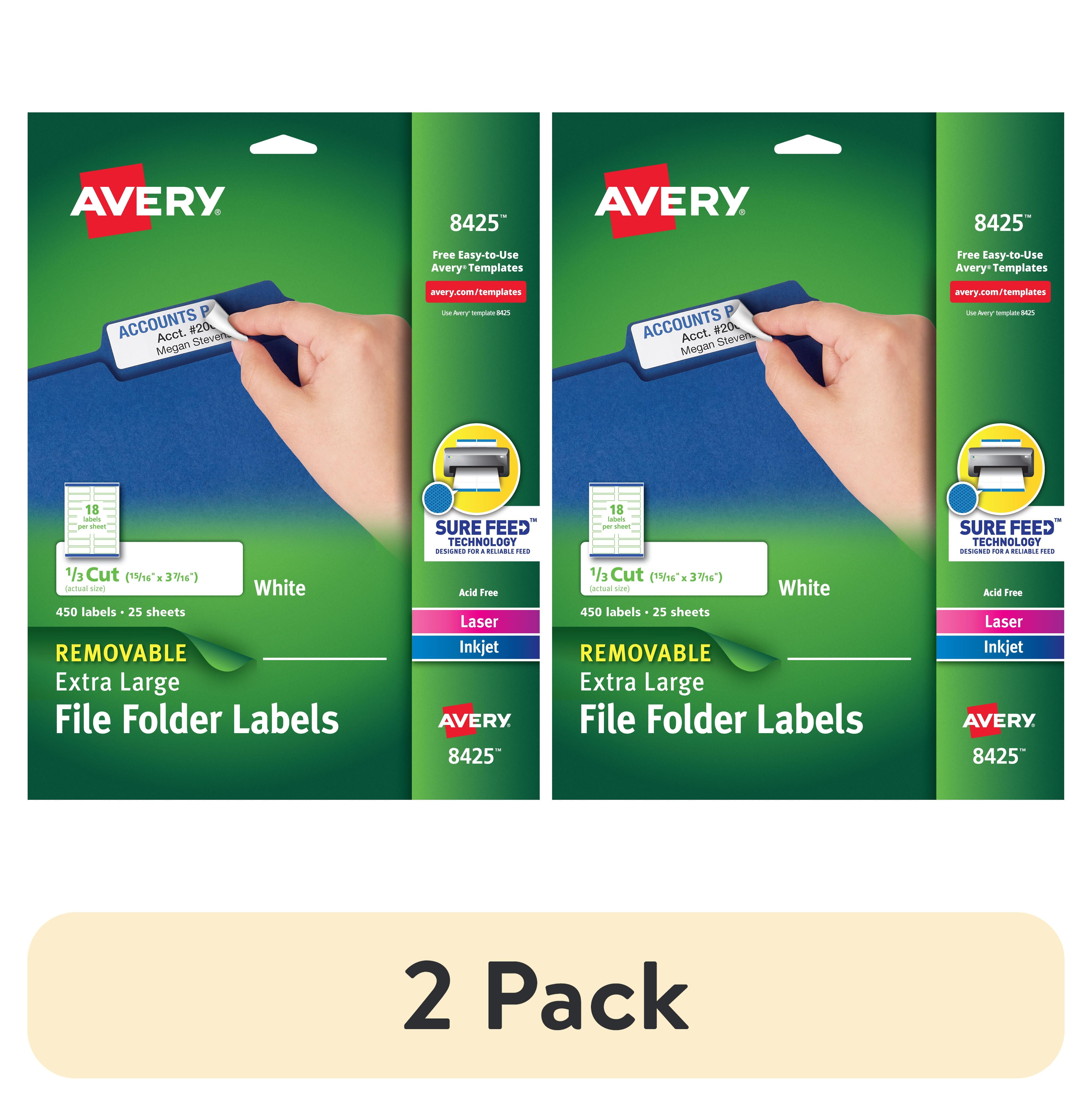 (2 pack) Avery Extra Large File Folder Labels, 15/16" x 37/16" (8425