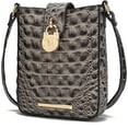 thumbnail image 1 of MKF Collection Avery Faux Crocodile Embossed Vegan Leather Women’s Crossbody Bag by Mia K, 1 of 5