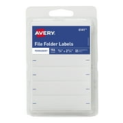 Avery File Folder Labels, 5/8" x 2-3/4", Paper, Permanent, White, Handwrite, 156 Labels
