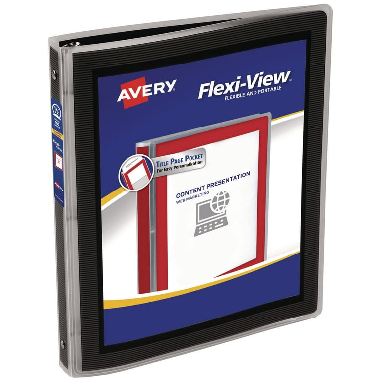 Flexible View Binder with Round Rings, 3 Rings, 0.5 Flexible View Binder with Round Rings, 3 Rings, 0.5