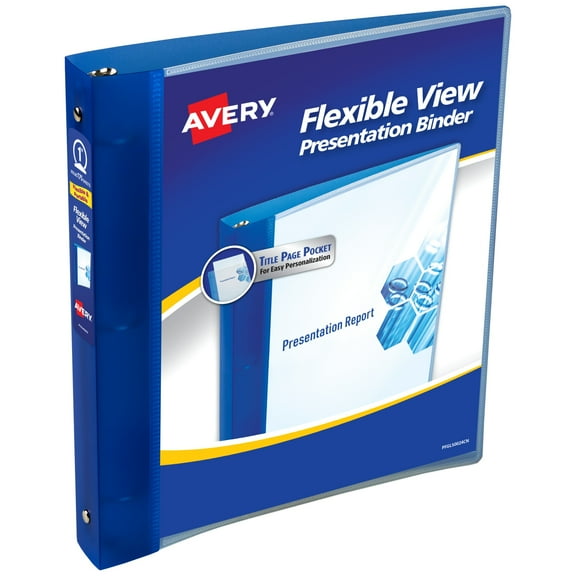 Avery Flexible View Pocket Presentation Binders and Sparco 3-Hole Letter-size Print-On Tab Dividers Bundle
