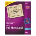 Avery Full Sheet Printable Shipping Labels, 8.5" x 11", Matte Clear, 10