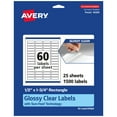 thumbnail image 1 of Avery Glossy Clear Rectangle Labels, .5" x 1.75", 1,500 Labels, 1 of 9
