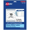 thumbnail image 1 of Avery Glossy White Wraparound Band Labels, 1.5" x 3.5", 250 Total, 1 of 9