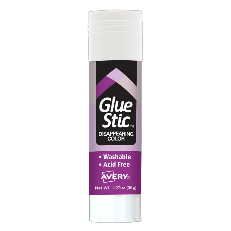 Avery Glue Stic Disappearing Purple Color, 1.27 oz., Permanent, 1/EA 