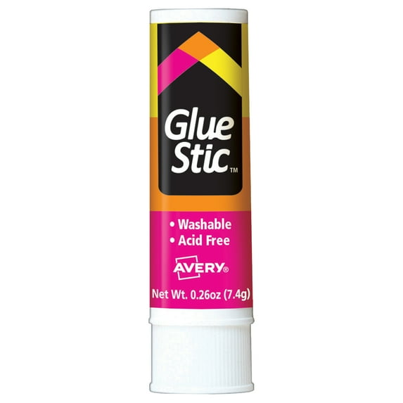Avery Glue Stic, Nontoxic, Permanent, 0.26 oz., 1 Stick
