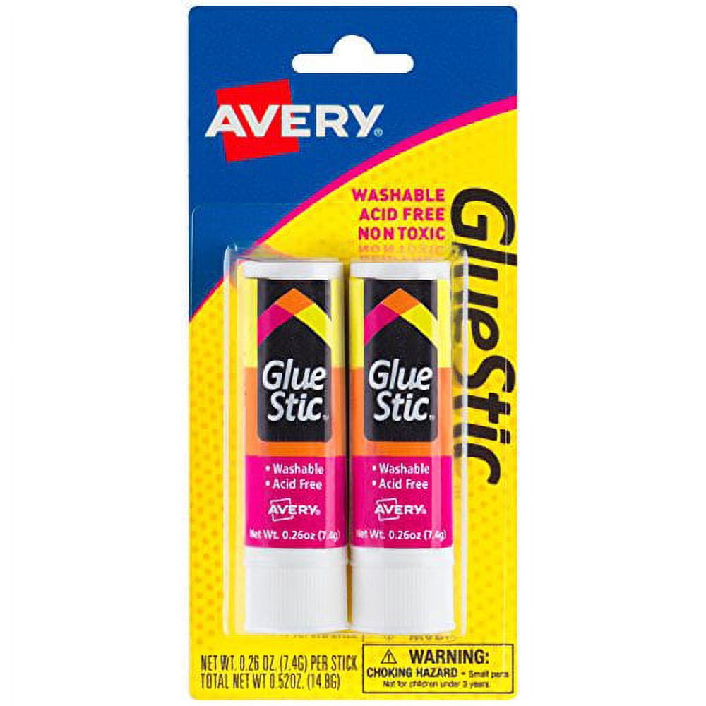 Avery Glue Stic Washable Nontoxic 0.26 oz (Pack of 25)