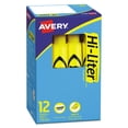 thumbnail image 1 of Avery HI-LITER Desk-Style Highlighter, Chisel Tip, Yellow Ink, Dozen, 1 of 8