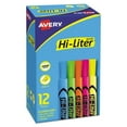 thumbnail image 1 of Avery HI-LITER Desk-Style Highlighters, Assorted Ink Colors, Chisel Tip, Assorted Barrel Colors, Dozen (98034), 1 of 1