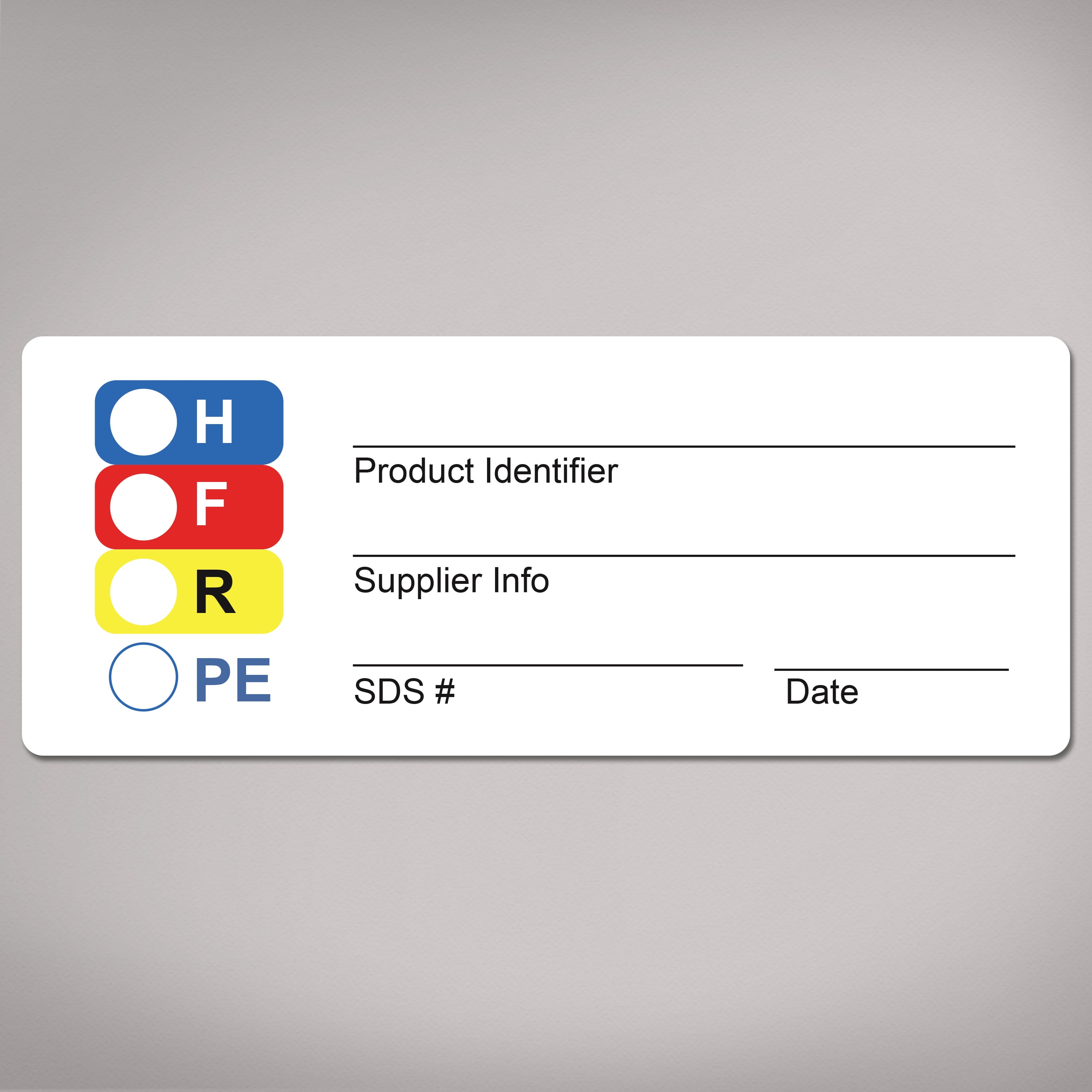 Avery Hmis Secondary Container Labels Waterproof Chemical Resistant Preprinted Handwrite