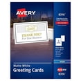 thumbnail image 1 of Avery Half-Fold Greeting Cards, Inkjet, 5 1/2 x 8.5, Matte White, 30/Box w/Envelopes (8316), 1 of 6