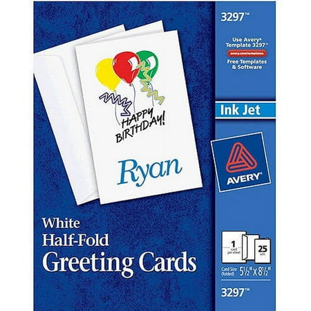 Avery Half-Fold Greeting Cards, Set of 25