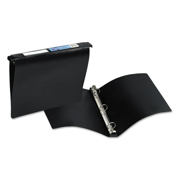 Avery Hanging Storage Flexible Non-view Binder With Round Rings, 3 Rings, 1" Capacity, 11 X 8.5, Black