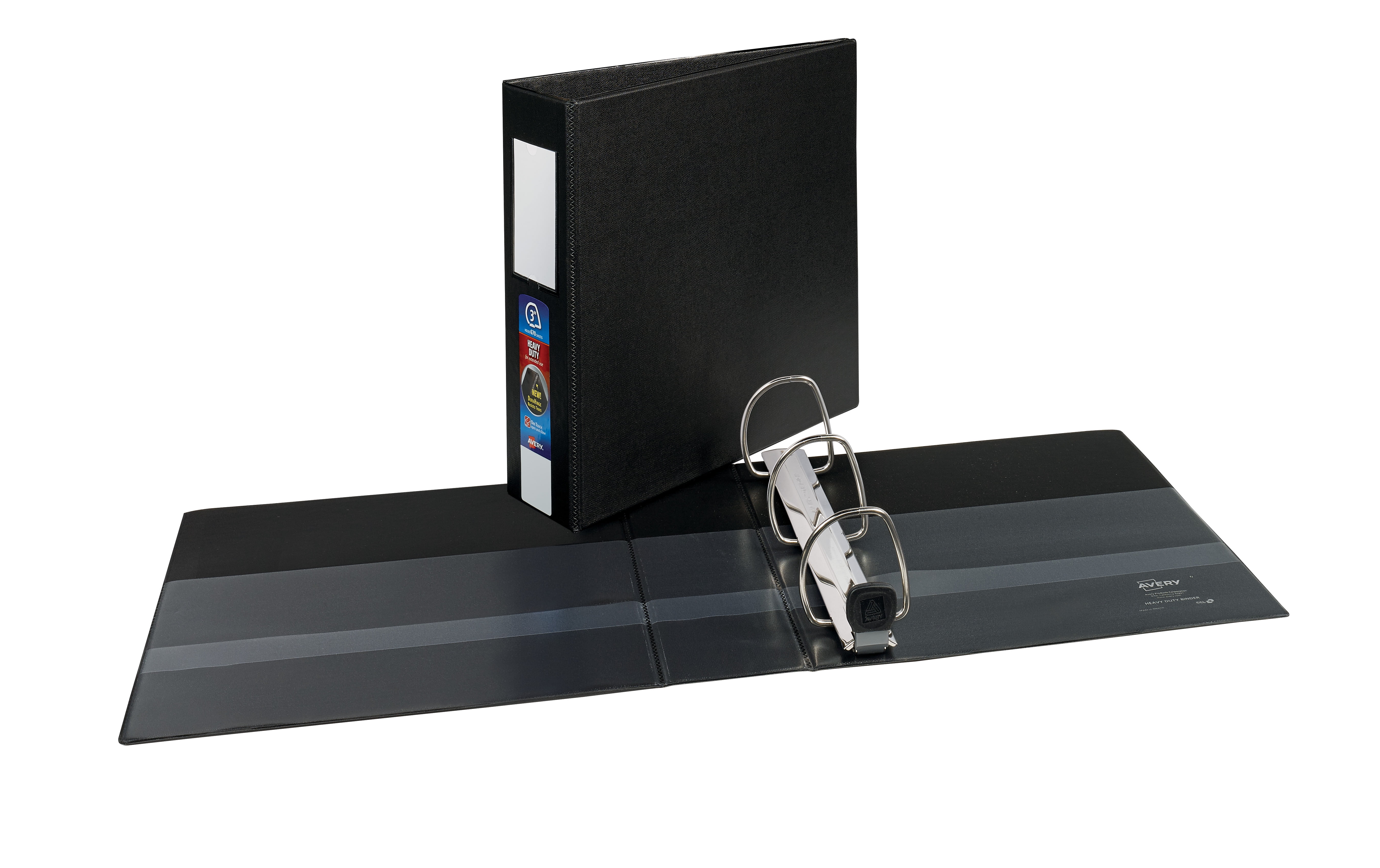 Avery HeavyDuty 3 Ring Binder with Label Holder, 3" One Touch EZD