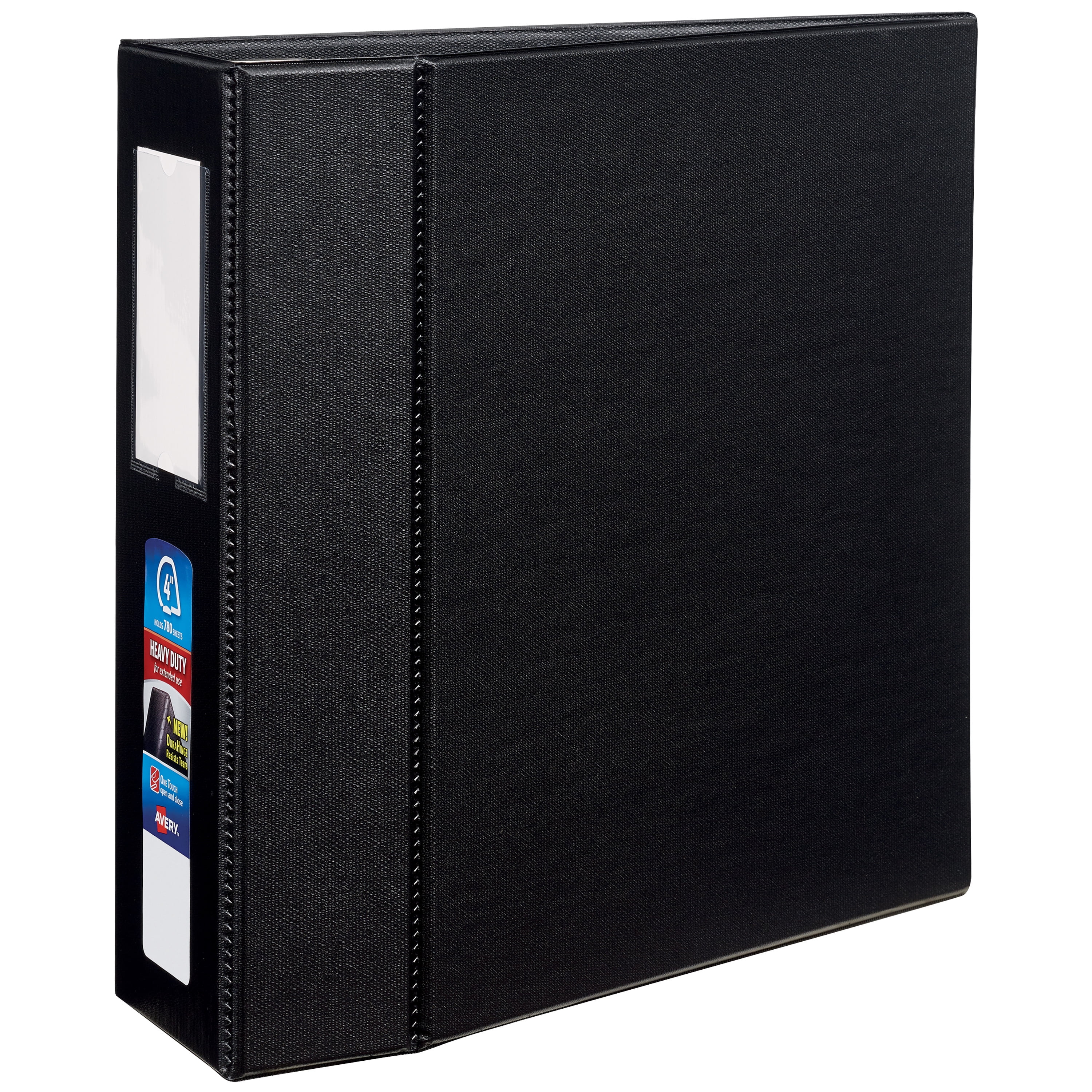 Avery HeavyDuty 3 Ring Binder with Label Holder, 4" One Touch EZD