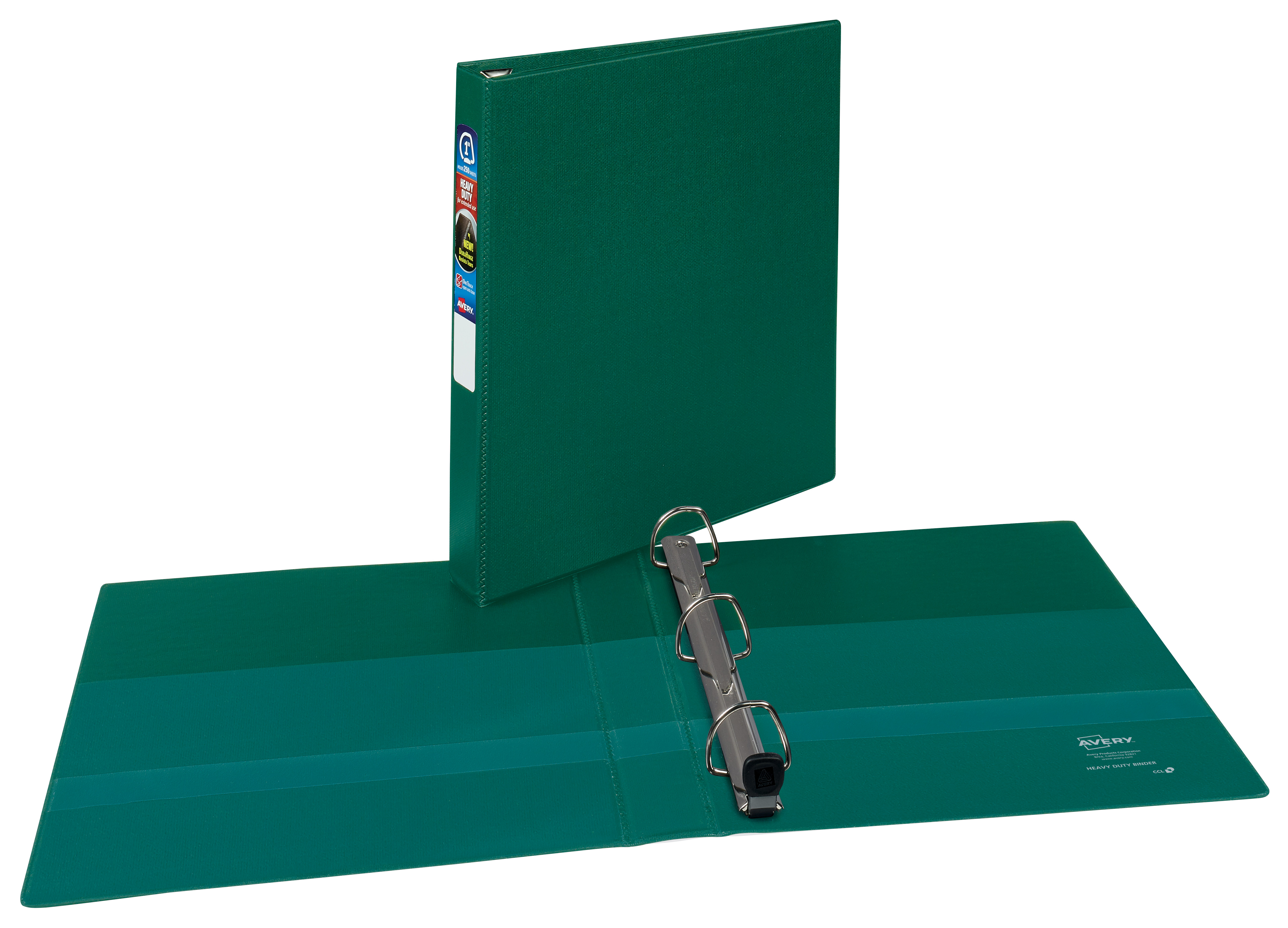 Avery Heavy Duty Binder, 1" One-Touch EZD Rings, 275-Sheet Capacity, DuraHinge, Green (79789) - image 1 of 8