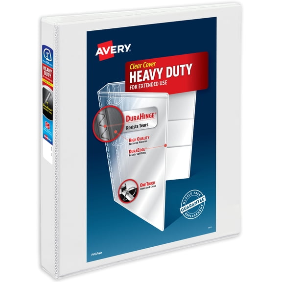Avery Heavy-Duty Binder, 1" Slant Rings, White (79799) - 12 Pack