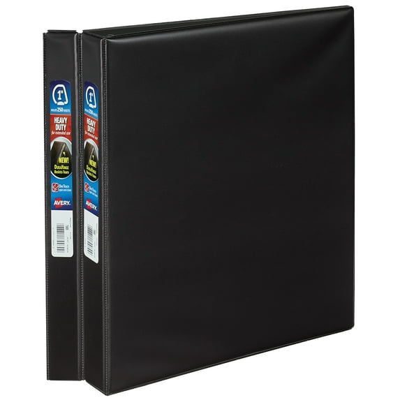 Avery Heavy-Duty Binders, 1 inch Rings, 2 Binders (46047)