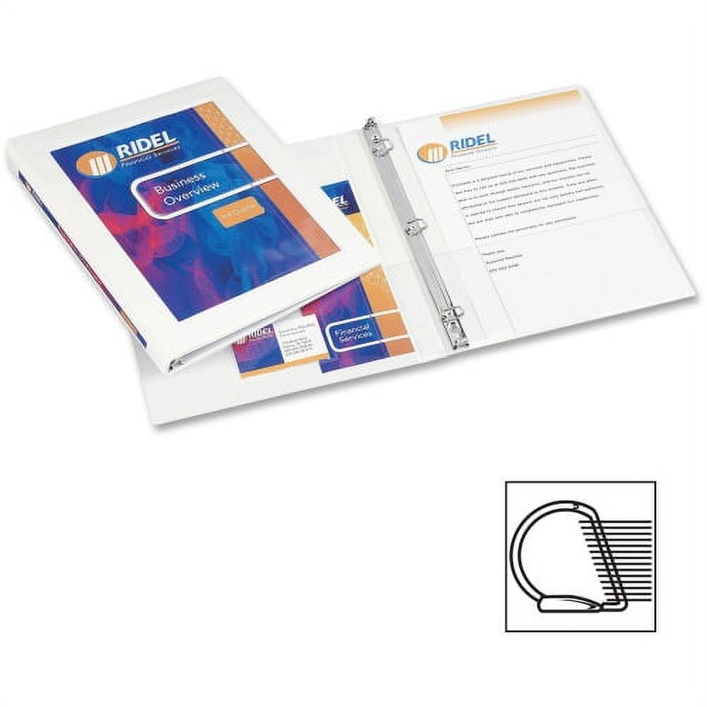 Avery HeavyDuty Framed View 3 Ring Binder, 0.5" Slant Rings, White 1/2