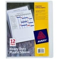 thumbnail image 1 of Avery Heavy Duty Plastic Document Sleeves, 12 Clear Sleeves (72611), 1 of 8