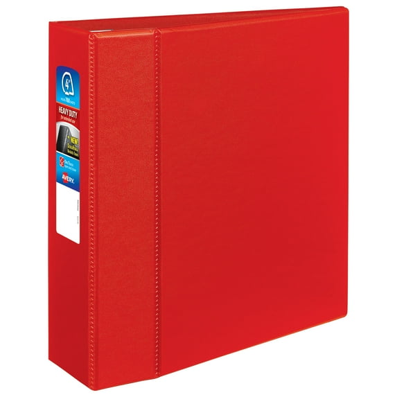 Avery Heavy-Duty Red 4" Binder (79584)