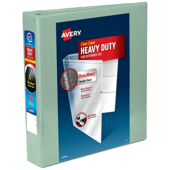Avery Heavy-Duty View 1.5 inch Binder, Pastel Sage Green (79819)