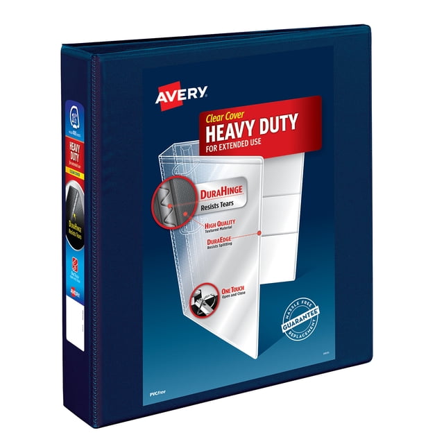 Avery Heavy-Duty View Binder, 1-1/2" Slant Rings, Blue (79357)