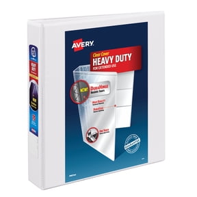 Avery Heavy Duty View Letter Size 1.5" One-Touch Slant Ring Binder, White