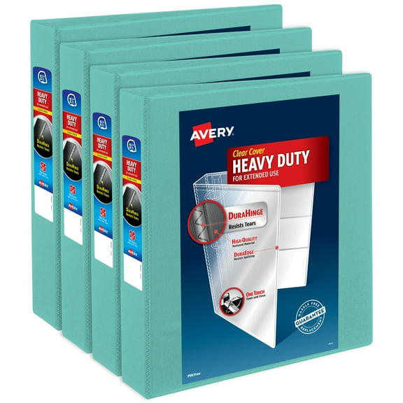 Avery Heavy-Duty View Binder, 1.5 inch, 4 Mint Binders (79271)