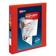Avery Heavy Duty View Binder, 1", Red, Slant Ring, One-Touch, 250 Sheet Capacity, 1 Binder