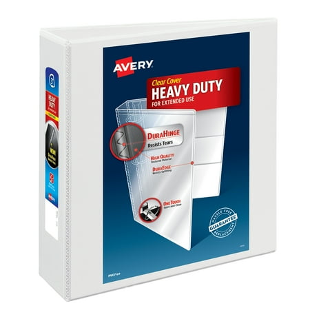 Avery - Nonstick Heavy Duty 3" 3-Ring View Binders, Slant Ring - White