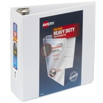Avery Heavy Duty View Binder, 4", White, Slant Ring, One-Touch, 760 Sheet Capacity, 1 Binder