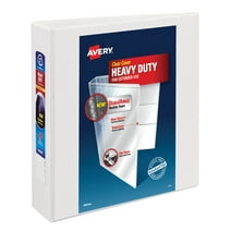 Avery Heavy Duty View Binder, White, 2-inch, Slant Ring, One-Touch, 530 Sheets (79391)