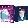 thumbnail image 1 of Avery Heavy-Duty View Binder with EZD Ring, 4", Navy Blue and Avery Ring Binder Polypropylene Pockets, 8-1/2 x 11, 5/Pack Bundle, 1 of 3