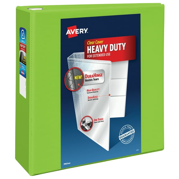 Avery Heavy-Duty View Chartreuse 4" Binder (79812)