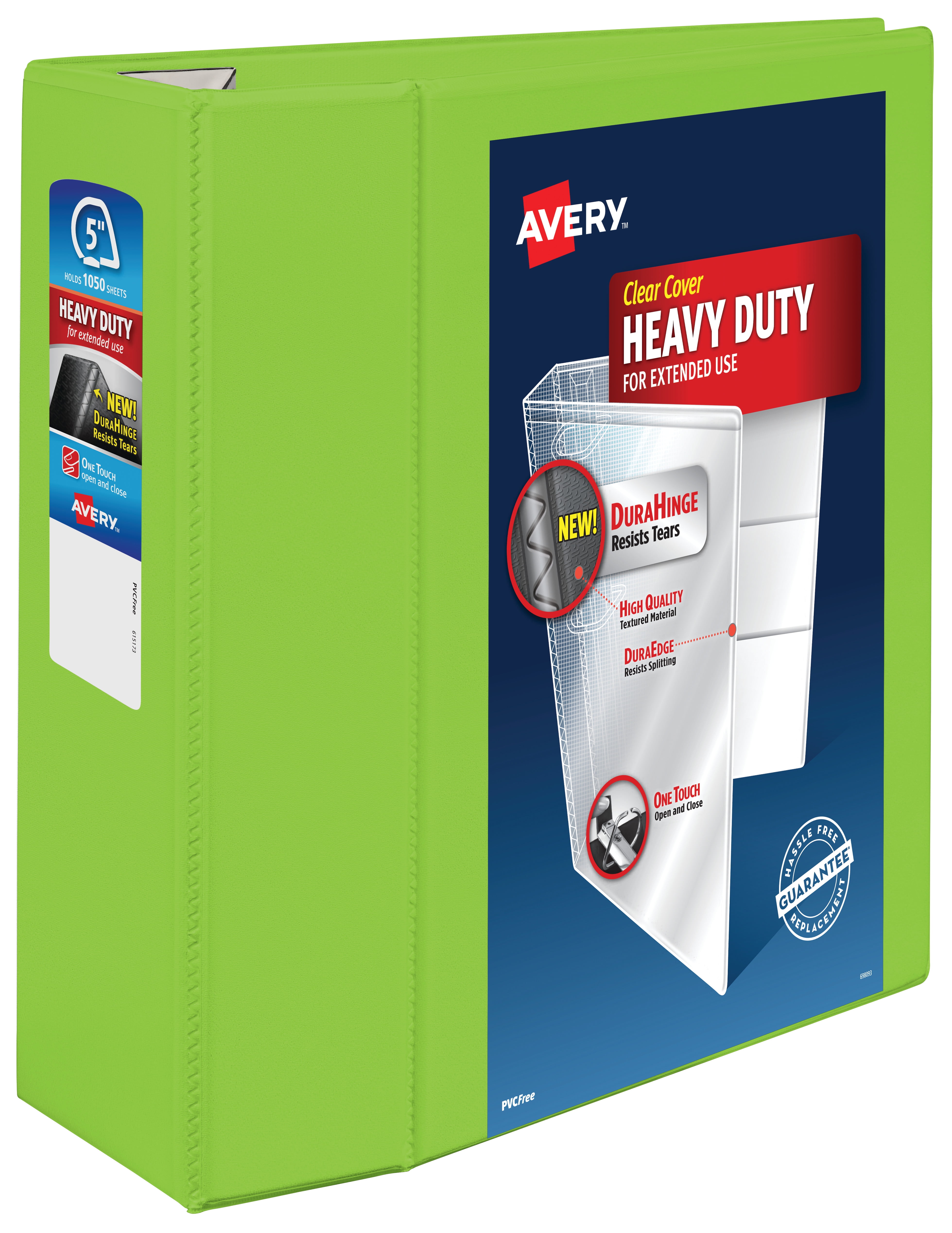 Avery Heavy-Duty View Chartreuse 5" Binder (79815)